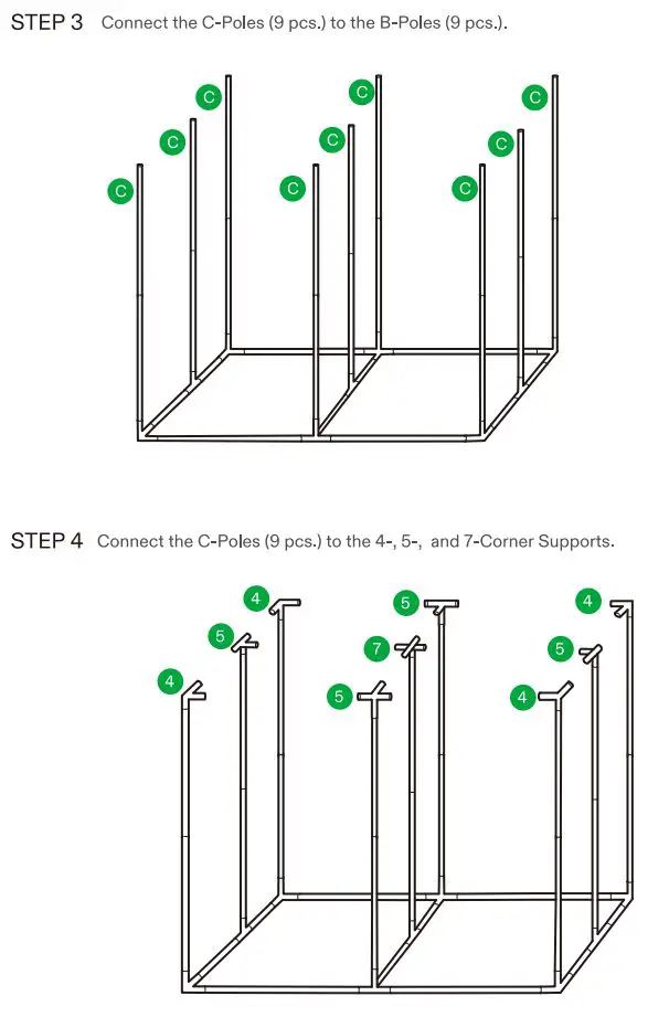 VIVOSUN 96x96x80 Inch Grow Tent Instruction Manual - Tent Setup