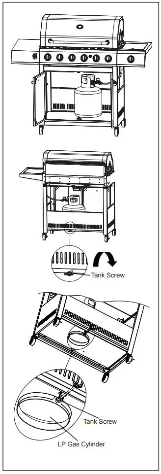THE HOME DEPOT GXY410 4-Burner LP Gas Grill With Side Burner Instruction Manual - ASSEMBLY INSTRUCTIONS
