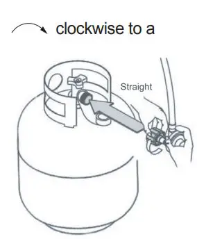 THE HOME DEPOT GXY410 4-Burner LP Gas Grill With Side Burner Instruction Manual - CONNECTING THE LP TANK