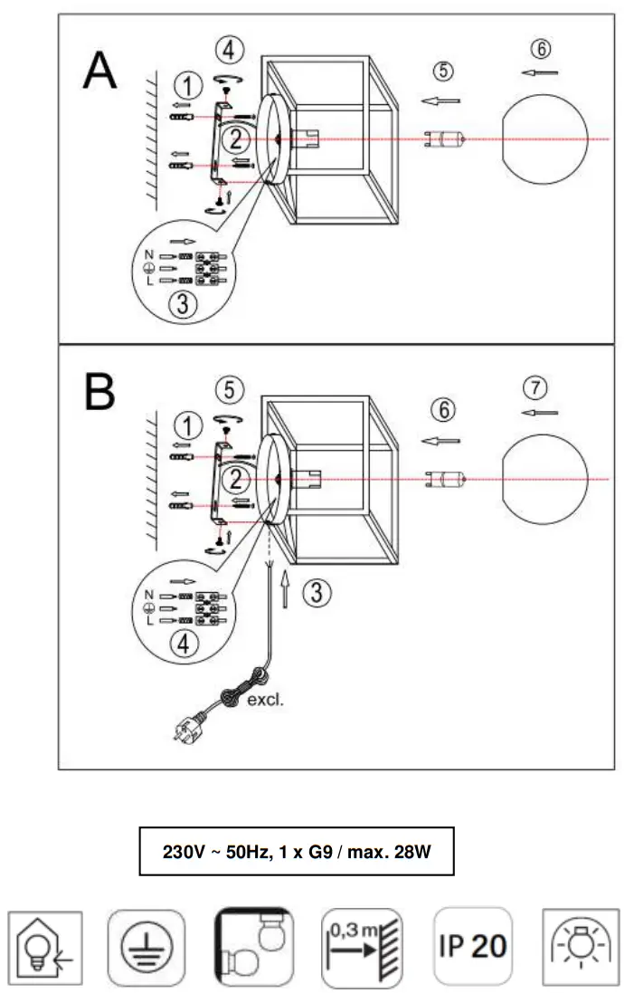TRIO R20401032 Wall Light - fig 1