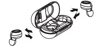 TWS Bluetooth Headset BS228GB User Manual - Pick up the two headsets from the charging base to power on