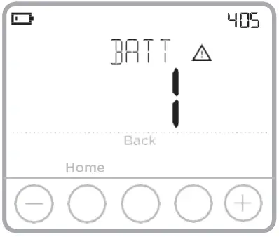 Honeywell T4 Pro Programmable Thermostat - battery icon