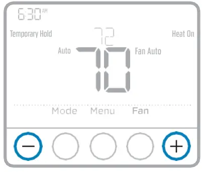 Honeywell T4 Pro Programmable Thermostat - schedule override
