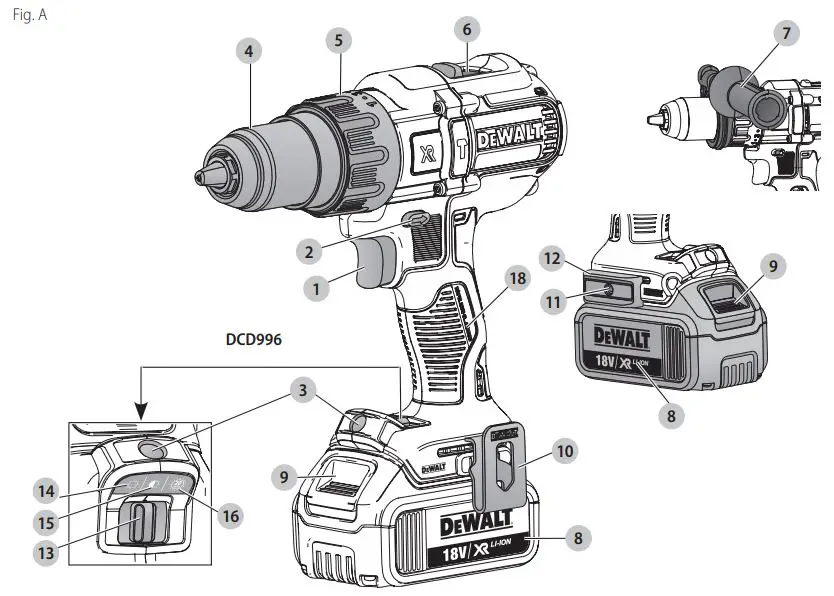 DEWALT-DCD991-Cordless-Brushless-Drill-Driver-FIG 1