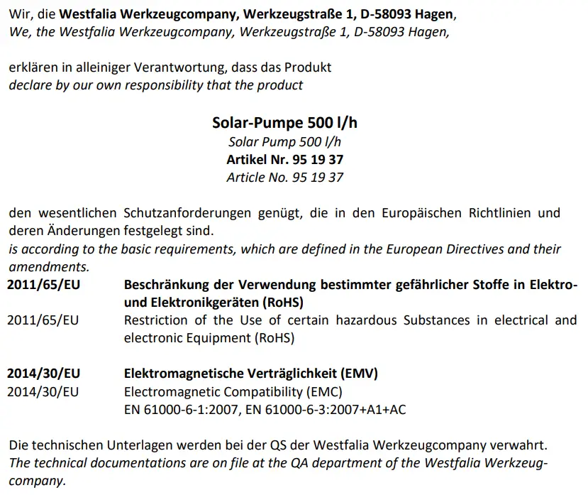 Westfalia-WeTeLux-951937-Solar-Pump-fig-5