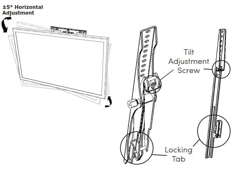 SunBrite SB-WM-F-L-BL Weatherproof Universal Fixed and Tilt Mounts - Horizontal