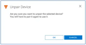 Unpairing a device