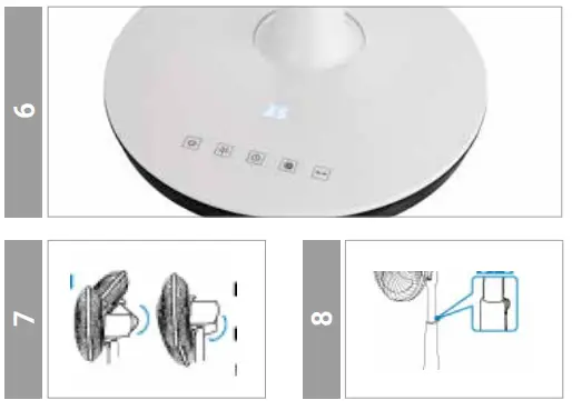 BluMill Stand Fan with WIFI EF47 1F 35R1 - Assembly2