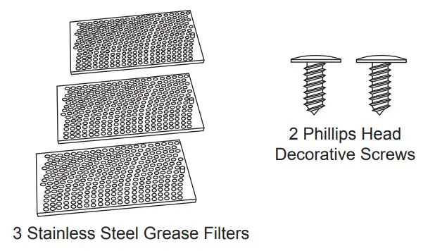 MONOGRAM ZV950 36-Inch Stainless Steel Vent - HARDWARE2