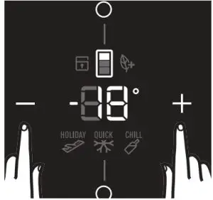 Adjusting the freezer temperature