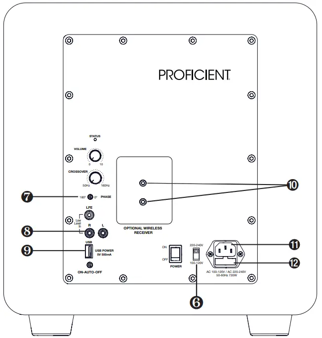 PROFICIENT FDS12 Triple Driver 12 Inch Subwoofer - Turn on Mode Switch