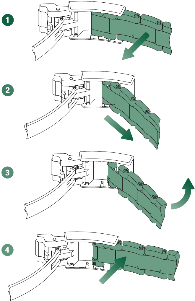 Adjusting from the short position to the long position