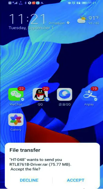 Shenzhen Hongtaidingye Electronics HTV5 Bluetooth Audio Receiver- Mobile Phone