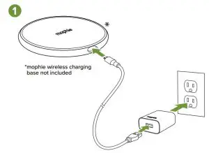 FIG 3 Charging your juice pack case (wireless)