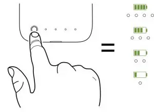 FIG 7 Checking your juice pack battery's charge status