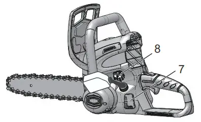 greenworks CSF301 Chainsaw - oil tank