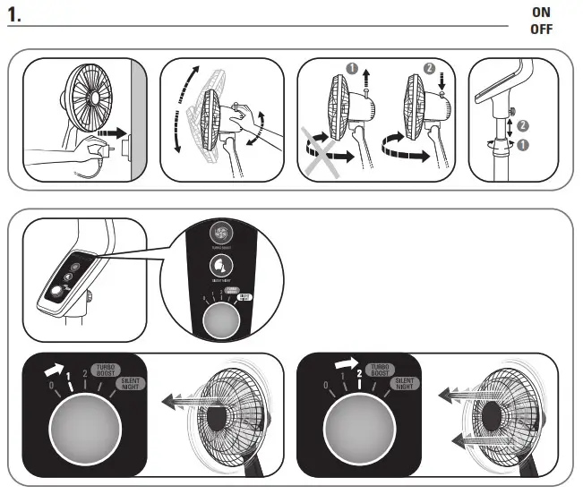 Rowenta VU564x 52 8 Inch Turbo Silence Extreme Standing Fan - overview 5