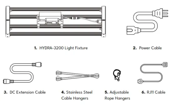 ATREUM LIGHTING HYDRA-3200 Grow Light - SYSTEM HARDWARE