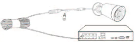 Hiseeu Floodlight 5MP PoE Security Camera System - Connection