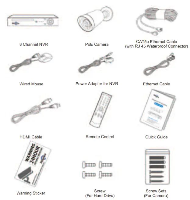 Hiseeu Floodlight 5MP PoE Security Camera System - fig