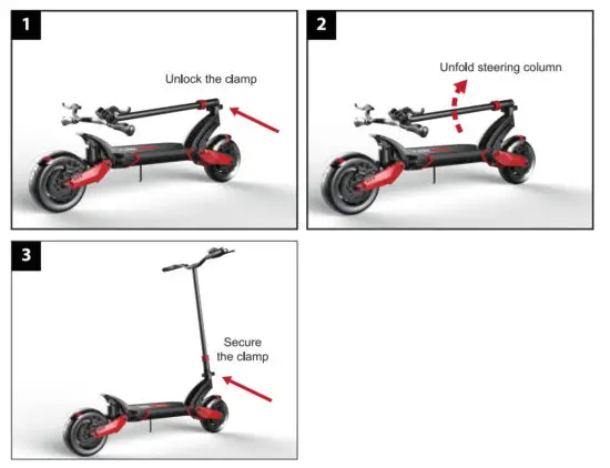 Turbowheel Lightning S11 Electric Scooter - unfolding