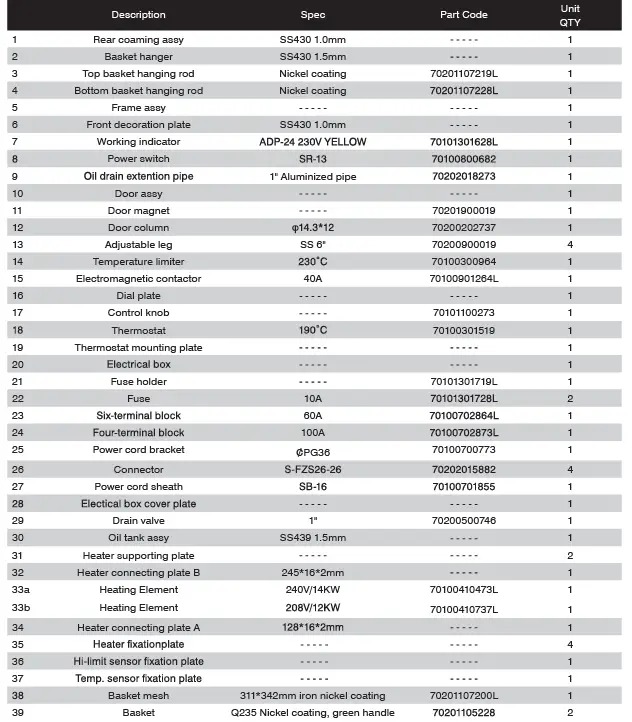 AVANTCO 177EF40B Electric Floor Fryers FIG 2