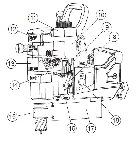milwaukee 2787-20 M18 Fuel 1-1-2-Inch Magnetic Drill fig 2