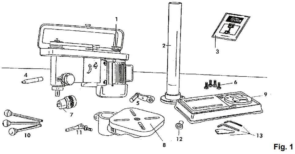 GUDE GTB13 BENCH DRILL - fig