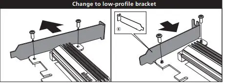 akasa M.2 SSD to PCIe Adapter Card with Heatsink Cooler-Change to low-profile bracket