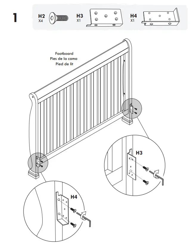 DaVinci M5789 Twin or Full Size Bed Conversion Kit - Figfure 4