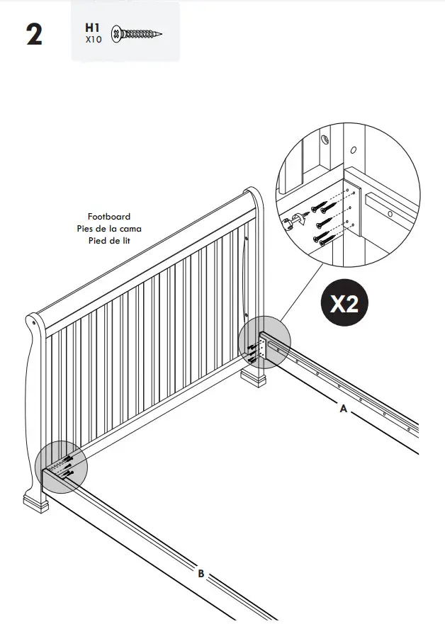 DaVinci M5789 Twin or Full Size Bed Conversion Kit - Figfure 5