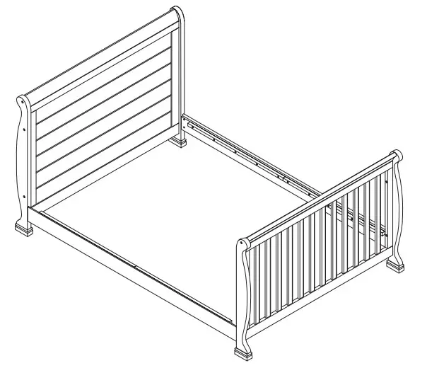 DaVinci M5789 Twin or Full Size Bed Conversion Kit - Figfure 7