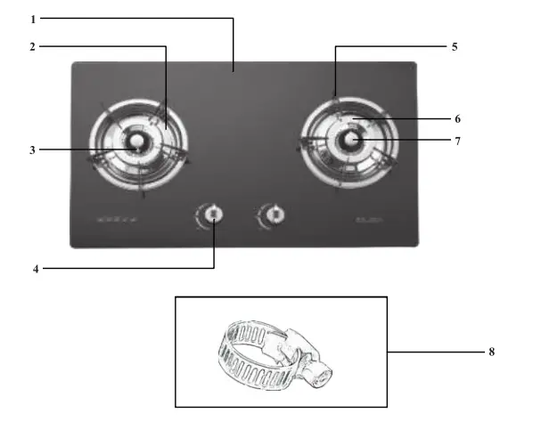 ELBA EGH-8022X Built In Gas Stove-2