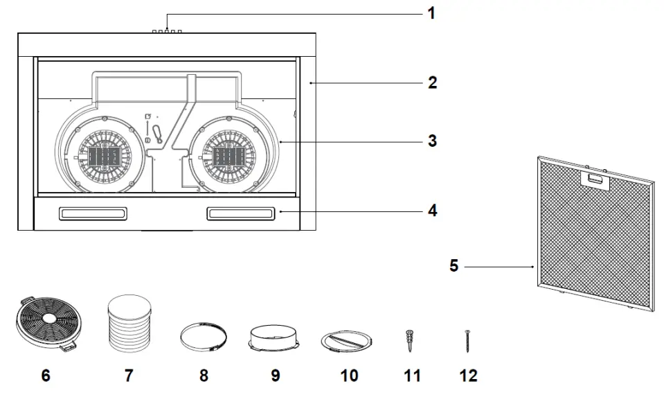 TYLZA KMJ01 0 Under Cabinet Range Hood - fig 1