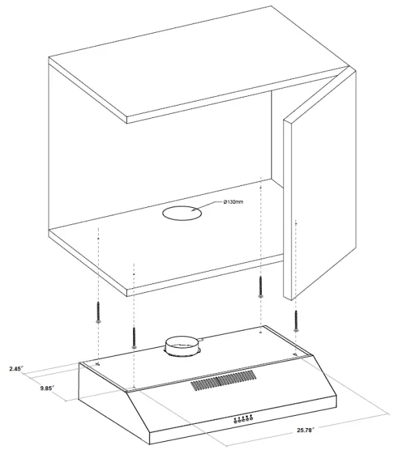 TYLZA KMJ01 0 Under Cabinet Range Hood - fig 4