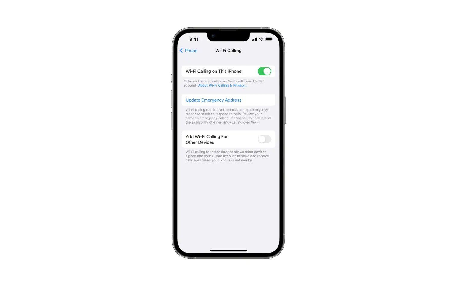Make Calls Over Wi-fi