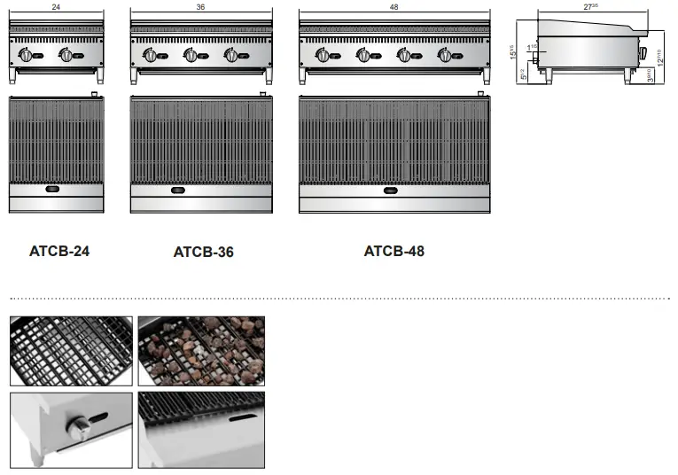 Cook Rite ATCB-48 Countertop Charbroilers 3