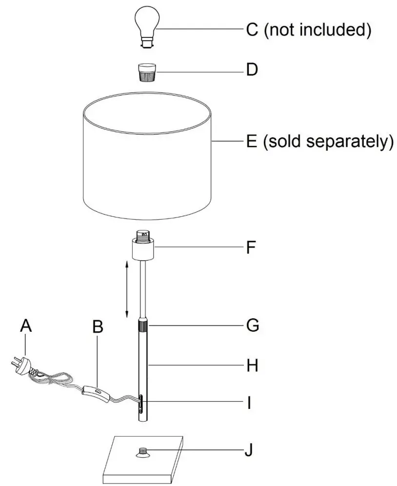 Lucci decor 250861 DARLY Table Lamp