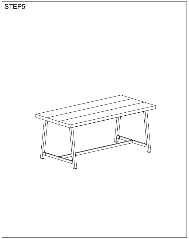 Tribesigns c0120 Cassey Rectangle Conference Table Meeting Table Rustic - figure 4