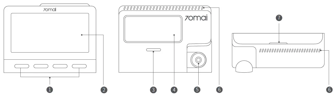 7omai A800 Dash Cam-1