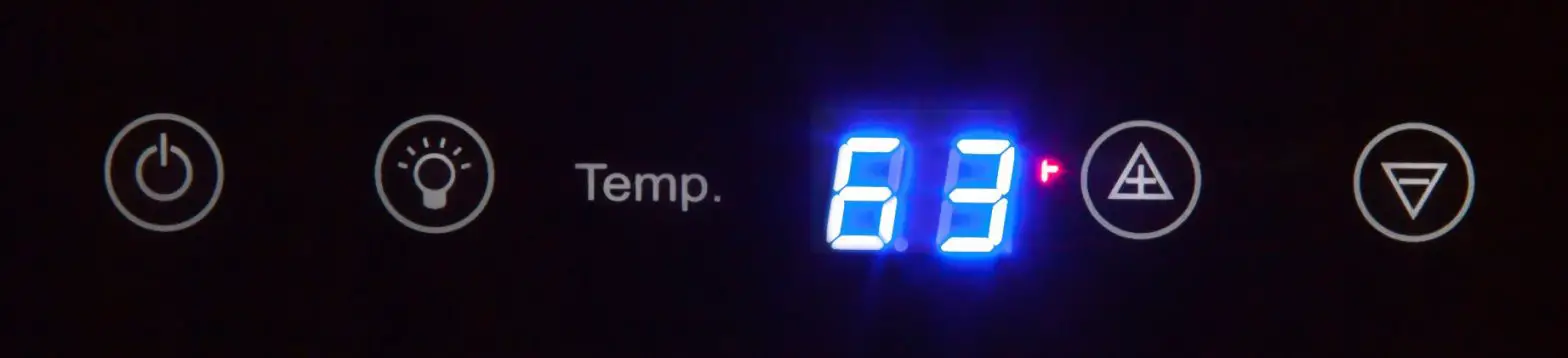 Whynter Stainless Steel Beverage Refrigerator with Reversible Door, Digital Control, Lock and Carbon - CONTROL PANEL GUIDE