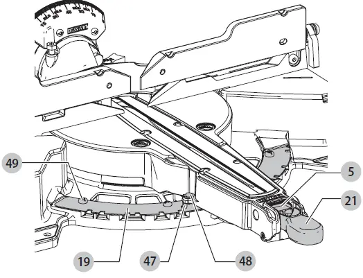 DEWALT DWS727 Miter saw with 250mm feed 1600W 12