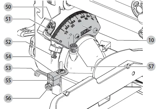 DEWALT DWS727 Miter saw with 250mm feed 1600W 13