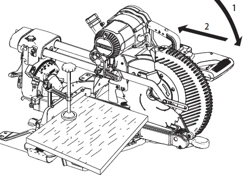 DEWALT DWS727 Miter saw with 250mm feed 1600W 20