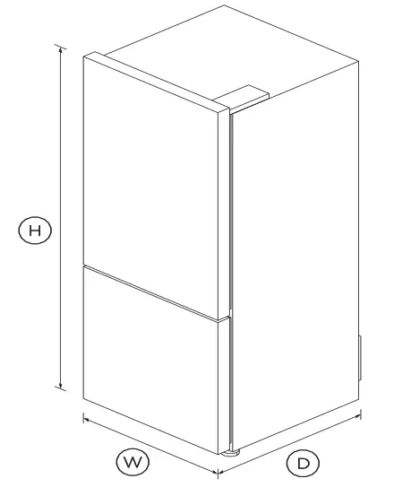 FISHER PAYKEL RF372BRPX6 Freestanding Refrigerator Freezer -