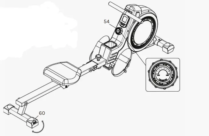 LIFESPAN ROWER - THE RESISTANCE ADJUSTMENT