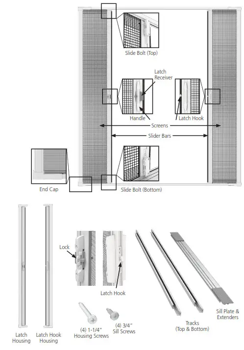 Genius Cool Retractable Screen Double Panel Door - fig2