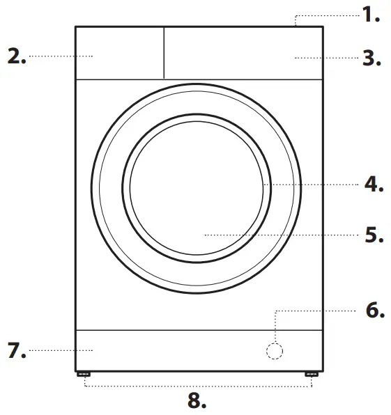 Hotpoint NSWE 845C WS Freestanding Washing Machine fig 4