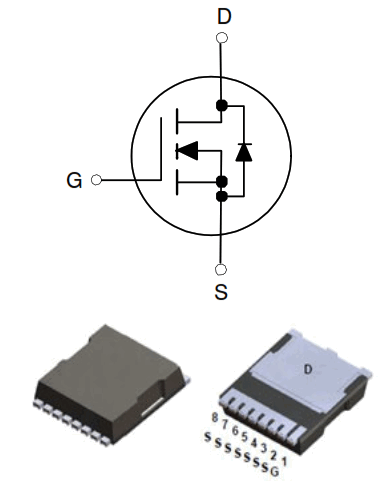 onsemi NVBLS001N06C Power Single N-Channel MOSFET - 1