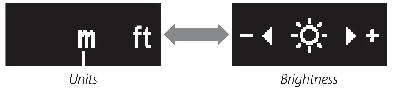 Press and hold the display button to view settings